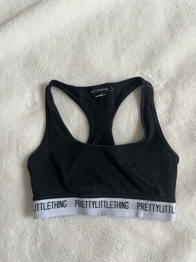 PrettyLittleThing Black Spots Bra